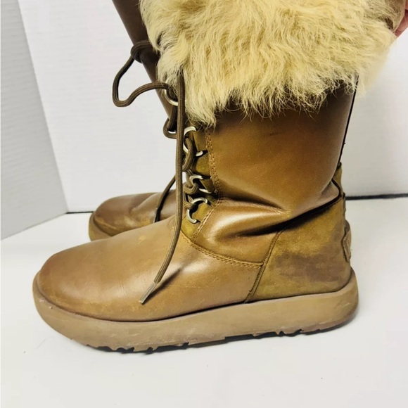 UGG - Aya Toscana Cuff Snow - Boots - Brown - Women's - 8 .6 S/N 1019062 - Picture 4 of 8